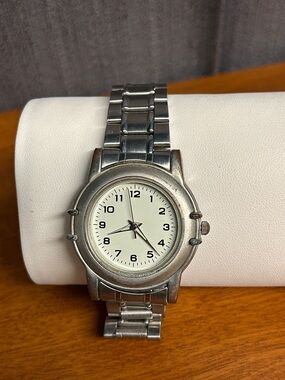 Lauder for Men Analog Quartz Watch, Stainless Steel